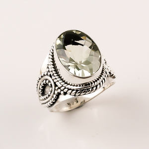 แหวนพลอยอเมทิสต์แบบเหลี่ยมเพชรพลอยธรรมชาติทำมือ925แหวนเงินสเตอร์ลิงเครื่องประดับเงินคุณภาพดี - Product Image 5