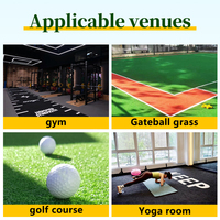 Gazon synthétique imperméable en plastique vert foncé de haute qualité, tapis d'herbe artificielle, gazon de golf personnalisé, haute densité, durable
