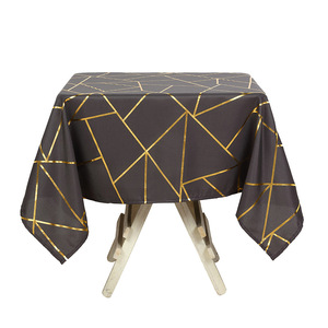 Lieferung Grenzüberschreitend für Oxford-Stoff Vergoldete Geometrische Staubdichte Quadratische Amerikanische Tischdecke Hotel Hochzeit Bankett - Product Image 5
