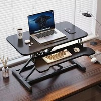 Bureau télescopique extensible avec structure métallique durable et grand plateau pour conférence et télétravail