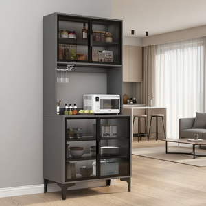 Mueble de Cocina Moderno para Comedor, MDF Ecológico, 6 Cajones, 6 Estantes, Botellero Integrado - Product Image 5