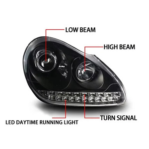 Accesorios de Estilización para <span class=keywords><strong>Porsche</strong></span> <span class=keywords><strong>Cayenne</strong></span>, 2 Faros Delanteros LED DRL con Luz Alta y Baja de Xenón, para los Modelos <span class=keywords><strong>2003</strong></span>, 2004, 2005, 2006, 2007 y 2008 - Product Image 6