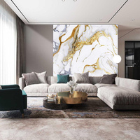 Prix de gros Panneau mural 3D en PVC UV effet marbre, moderne, simple, géométrique, atmosphérique, auto-adhésif et pelable