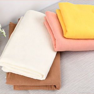Tissu en mousseline <span class=keywords><strong>de</strong></span> <span class=keywords><strong>coton</strong></span> <span class=keywords><strong>double</strong></span> couche écologique <span class=keywords><strong>de</strong></span> 135 cm <span class=keywords><strong>de</strong></span> large, couleur personnalisable, idéal pour les plaids - Product Image 2