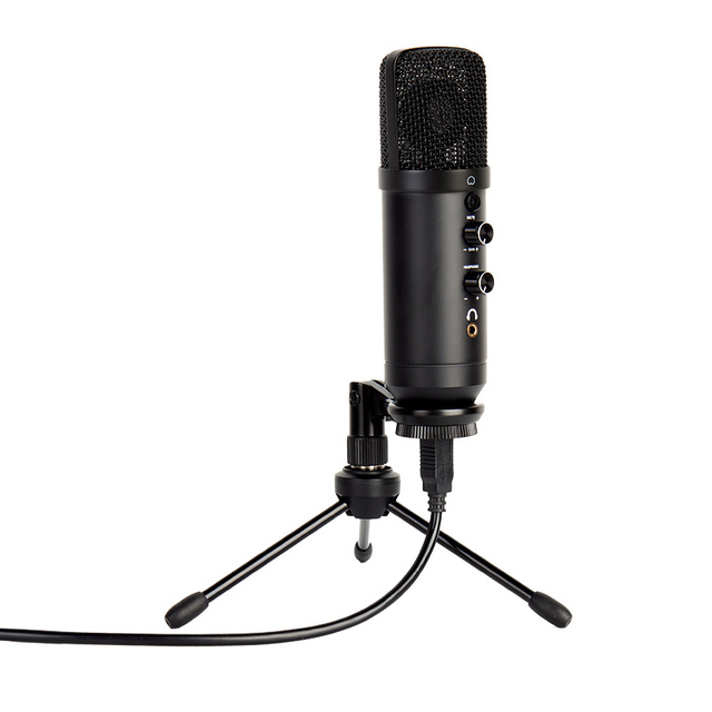 UM17 USB Cardioid Condenser Gaming Microphone with RGB Lighting for Professional Studio Recording Streaming and Vlogging