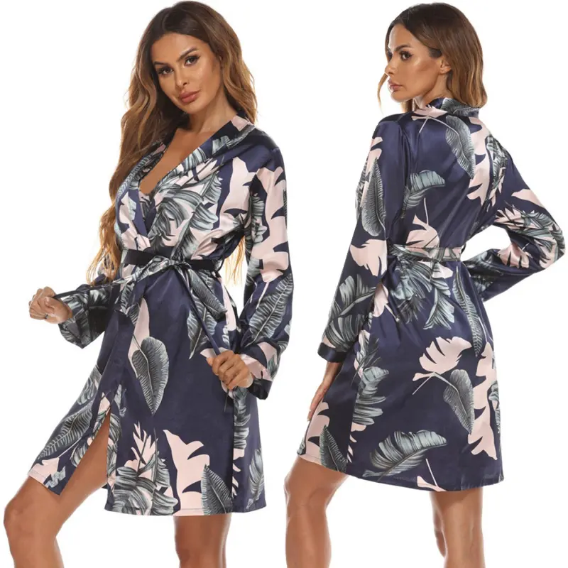 Vente en gros vêtements de nuit d'été pour femmes robe en satin de soie de haute qualité pyjamas en satin de marque privée pour femmes