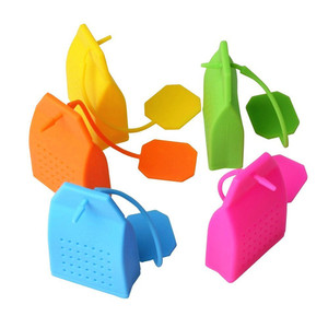 Infuseur à thé en silicone coloré de style sac à main pour thé en vrac - Product Image 3