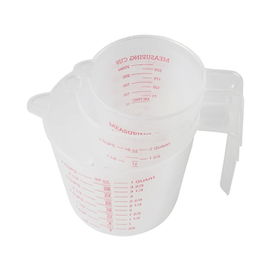 Tasse à mesurer transparente en plastique avec cruche graduée, bec verseur de Surface, tasses à mesurer de cuisson de cuisine 250/500/1000ml 3 pièces/ensemble - Product Image 3