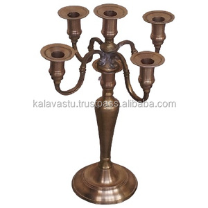 Portavelas de Metal de aluminio para decoración del hogar, soporte de mesa, antiguo, francés, siete brazos - Product Image 6