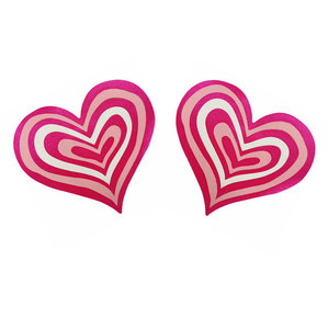 Cache-tétons roses en gros, motif cœur, autocollants pour seins, cache-tétons adhésifs sexy en forme de cœur - Product Image 5