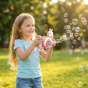 Pistola de <span class=keywords><strong>Burbujas</strong></span> Eléctrica para Niños Starlink HL039D Rosa, Juguete de Verano para Exteriores con Cámara, Funciona con Pilas AA, de Plástico, con Forma de Conejo, 34 ml de Agua para <span class=keywords><strong>Burbujas</strong></span>, para Niños de 8 a 13 Años - Product Image 3