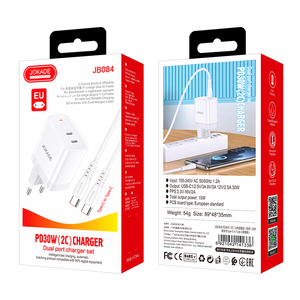 Cargador rápido Jokade de 30W USB-C con cable para teléfonos y tabletas - Product Image 5