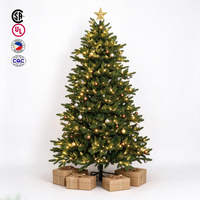 Mini sapin de Noël artificiel pré-éclairé de 1,5 m avec lumières LED, petit sapin de pin pour la décoration intérieure de la maison ou du bureau