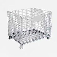 Conteneur de stockage pliable en métal grillagé galvanisé Uni-Silent Heavy Foldable 800 kg SC1210-C2