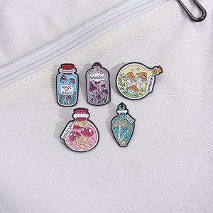 Cartoon Schattige Magic Potion Drift Fles Paddestoel Dier Metaal Zacht Email Broche Mode Beste Vriend Cadeau Pin Sieraden Accessoires - Product Image 4