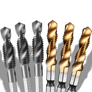 MeiKeLa 6PcsHexagon stinco composto rubinetto utensili elettrici trapano HSS M3 M4 M5 M6 M8 M10 mano utensile <span class=keywords><strong>a</strong></span> spirale - Product Image 2