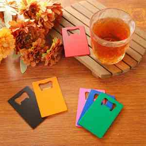 Abridor de Botellas de Cerveza Ecológico de Madera con Forma de Tarjeta de Regalo Promocional Personalizada, Tamaño de Billetera, Tarjeta de Visita, Tarjeta de Crédito de Acero Inoxidable - Product Image 4