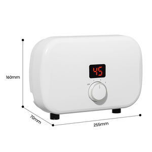 Mini chauffe-eau électrique instantané intelligent 3500W-5500W sans réservoir pour cuisine, douche, usage domestique et automobile en plastique - Product Image 2