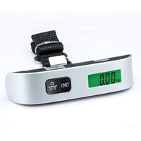 Balance à bagages électronique numérique portable de 50 kg, en acier inoxydable, avec écran LCD, pour valise suspendue
