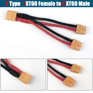 Câble en silicone OEM 14AWG 16AWG, faisceau de câbles XT30 XT60 XT-60, câble en Y parallèle, double rallonge, connecteur de batterie RC - Product Image 3