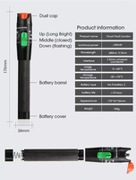 30 km Faserlaser-Testpen VFL-30 Typ Rotlicht-Stift Visueller Fehlerdetektor Glasfaserkabel-Tester >30mW