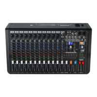 Console de mixage audio OBT-5100B Connexion USB 256 Dsp 12 canaux Console de mixage audio professionnelle numérique