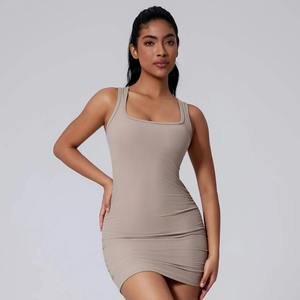 Kustom Logo wanita Yoga Gym kebugaran olahraga pakaian olahraga rok tenis seksi sejuk ringan gaun Yoga Golf - Product Image 5