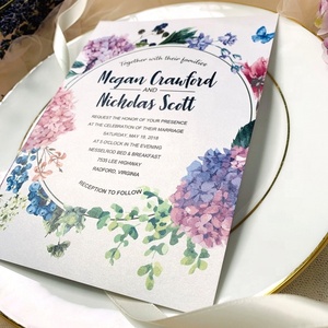 Invitaciones de Boda de Papel Vitela Morado Baratas y Tarjetas de Invitación de Cumpleaños con Bolsillo de Papel Vitela Personalizadas - Product Image 5