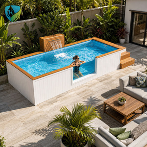 <span class=keywords><strong>Piscine</strong></span> hors sol en fibre de verre pour eau salée avec chlorinateur au sel, résistante à la corrosion, pour villa ou complexe côtier - Product Image 1