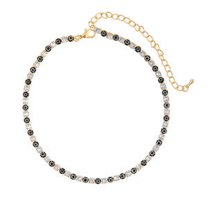 Set Perhiasan Wanita mata biru kalung tangan Fatima Turki ribu mata manik gelang zirkon batu utama Turki - Product Image 6