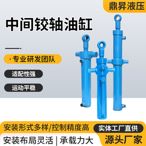 Vérin hydraulique à axe articulé intermédiaire Type 1, pression nominale 100 MPa, composant de transmission poussante et tirante - Product Image 3