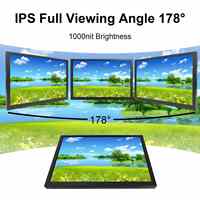 Moniteur d'ascenseur LCD 32 pouces pour extérieur, 1000 nits, écran IPS avec entrée H/D/DVI/VGA, 1920x1080, moniteur publicitaire LCD 32 pouces