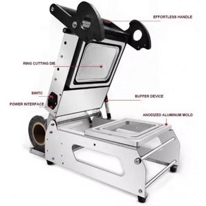 Conteneur en plastique pour la restauration, emballage pour plats à emporter, boîte à lunch, plateau pour la restauration rapide, scelleuse manuelle à chaleur - Product Image 2