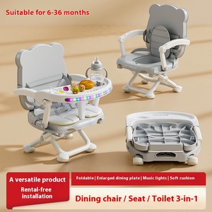 Chaise haute pour enfants - 3 à 36 mois - Siège de voyage avec musique et lumières - Chaise haute pliable pour bébé - Product Image 3