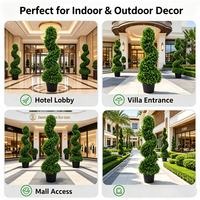 Arbre artificiel en buis en spirale, plante verte torsadée en pot pour la décoration intérieure et extérieure, hôtels, villas, centres commerciaux, aménagement paysager