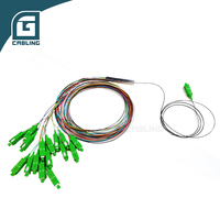 Gcabling FTTH Micro-tube Telecommunications G657A 0.9mm 1x16 Mini Fibra Plc SC APC SM Fiber Optic Plc Splitter