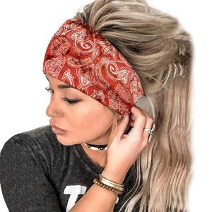 Venta al por mayor 2024 nueva moda arte impreso elástico banda para el pelo para las mujeres listas para enviar tela diademas Para <span class=keywords><strong>La</strong></span> Cabeza - Product Image 4