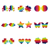Forme personnalisée du sein Nipple Cover Stickers Sexy Nipple Pasties Glitter Breast Sticker pour fille Party Decoration