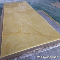 Plaque de pierre d'agate artificielle Transtones TA-119, dalle de marbre onyx translucide rétroéclairée de luxe pour hôtel moderne, joint sans soudure, garantie 4 ans