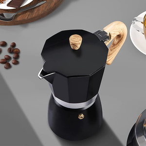 Estufa de inducción directa de fábrica <span class=keywords><strong>Cafetera</strong></span> portátil de aluminio para Exteriores <span class=keywords><strong>italiana</strong></span> Espresso Moka Pot - Product Image 3