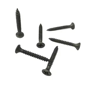 Black/grey phosphated gypsum board screws wood screws Coarse/fine thread self-tapping screws