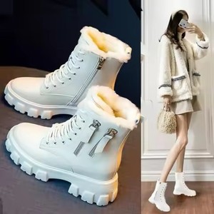 <span class=keywords><strong>Botines</strong></span> 2026, Nuevo Estilo Coreano, Forrados de Lana, Otoño Invierno, Zapatos de Algodón para <span class=keywords><strong>Mujer</strong></span>, Botas de Tacón Alto, <span class=keywords><strong>Botines</strong></span> de Media Pantorrilla para <span class=keywords><strong>Mujer</strong></span> - Product Image 2