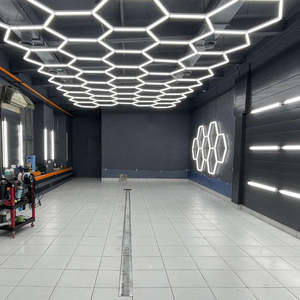 Novas Luzes Hex para Carro Garagem Pendurado Teto Trabalho Polidor Detalhe Hexagon Iluminação Auto Carro Detalhamento Luz - Product Image 4