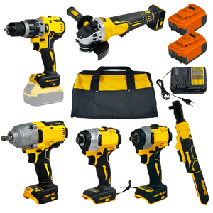 Juego <span class=keywords><strong>de</strong></span> Herramientas Eléctricas Inalámbricas <span class=keywords><strong>Dewalt</strong></span> <span class=keywords><strong>de</strong></span> 20V con Baterías y Cargador, Incluye Taladro, Atornillador y Llave Inglesa - Product Image 1