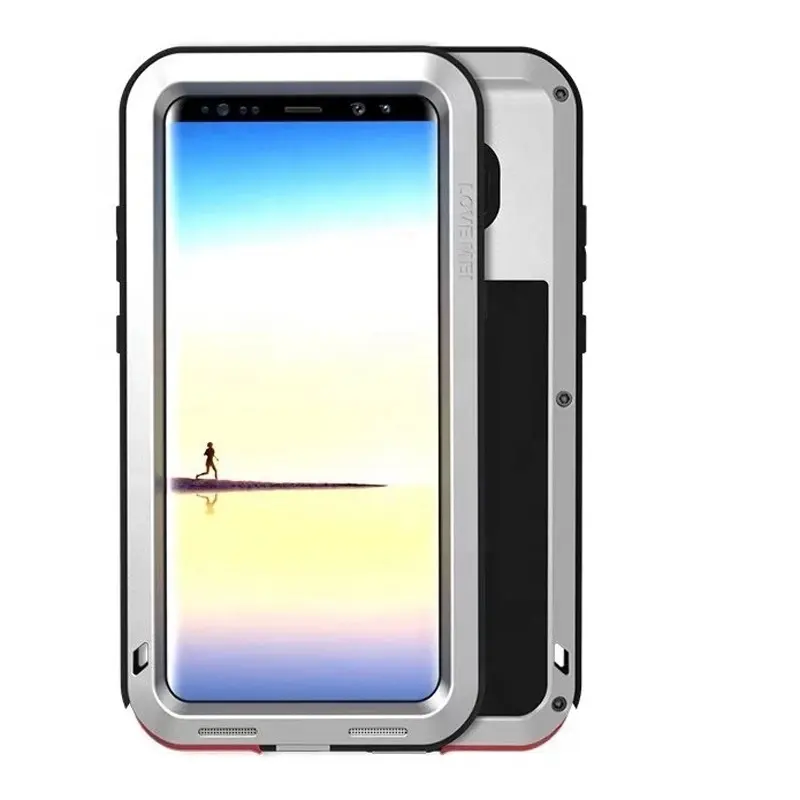 Мощный металлический ударопрочный чехол Love Mei, защитный чехол для Samsung Galaxy Note 8, аксессуары, чехол с защитой экрана