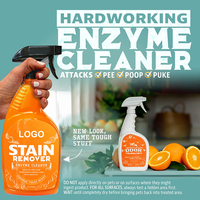 Nettoyant pour tapis orange avec logo personnalisé éliminateur d'odeurs spray désodorisant détachant pour urine d'animaux domestiques