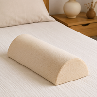 Coussin de soutien pour les jambes en mousse à mémoire de forme beige, demi-rond, pour le repos quotidien à la maison