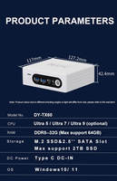 Mini PC INYUDA NUC M14U Ultra5/7/9 4K 8 Go DDR5 256 Go/1 To SSD WiFi Windows 11 Intel UHD Graphics pour usage professionnel