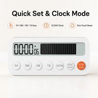99H Visueller Countdown-Timer Digitaler Küchentimer Aufwärts- und Abwärtszählung Magnetisch 3 Alarmmodi Individuelles Logo für Klassenzimmer und Fitnessstudio