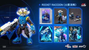 ฟิกเกอร์สะสมซีรีส์ซูเปอร์วอร์เกมของ ZD Toys ฟิกเกอร์แอคชั่นร็อคเก็ตแรคคูนสไตล์วิดีโอเกม ขนาด 1/10 สเกล 18 ซม./7 นิ้ว - Product Image 5